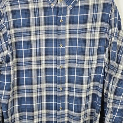 Red Head Men's XXL Blue Plaid Long Sleeve Button Up Shirt - Thumbnail 2