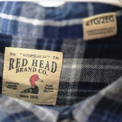 Red Head Men's XXL Blue Plaid Long Sleeve Button Up Shirt - Thumbnail 3