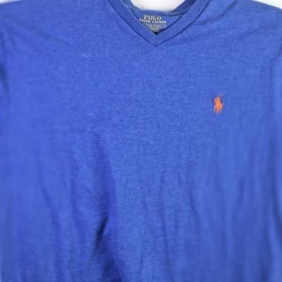 Polo Ralph Lauren Men's Small Classic Fit V-Neck Shirt - Thumbnail 2