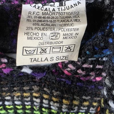 Lexcala Tijuana Size Small Multicolored Baja Poncho - Thumbnail 3