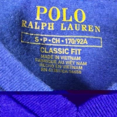 Polo Ralph Lauren Men's Small Classic Fit V-Neck Shirt - Thumbnail 4