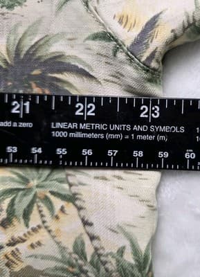 VTG Tommy Bahama Men's Medium 100% Silk Floral Hawaiian Aloha Palm Tree Shirt - Thumbnail 5