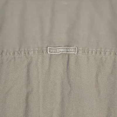 Levi's Strauss Mens Medium Tan Heavy Long Sleeve Button Up Shirt - Thumbnail 5