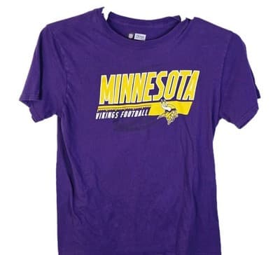 Minnesota Vikings Medium Purple Short Sleeve T-Shirt - Image 1
