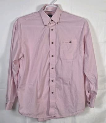 Wrangler Shirt Men's Medium Pink Breast Cancer Long-Sleeve Button Up Shirt - Thumbnail 3