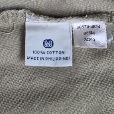 Levi's Strauss Mens Medium Tan Heavy Long Sleeve Button Up Shirt - Thumbnail 3