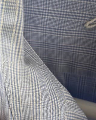 Jack Lipson Men's 16.5 Blue Long Sleeve Button Up Shirt - Thumbnail 4