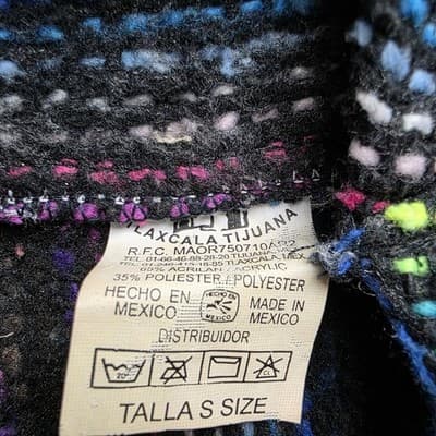 Lexcala Tijuana Size Small Multicolored Baja Poncho - Thumbnail 4