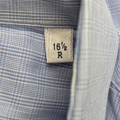 Jack Lipson Men's 16.5 Blue Long Sleeve Button Up Shirt - Thumbnail 5