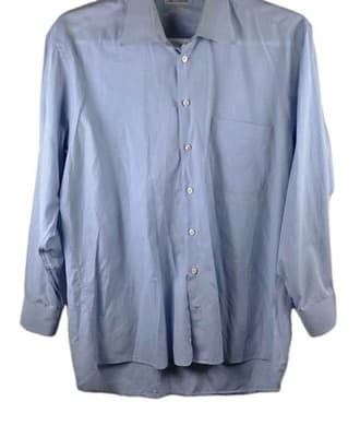 Jack Lipson Men's 16.5 Blue Long Sleeve Button Up Shirt - Image 1