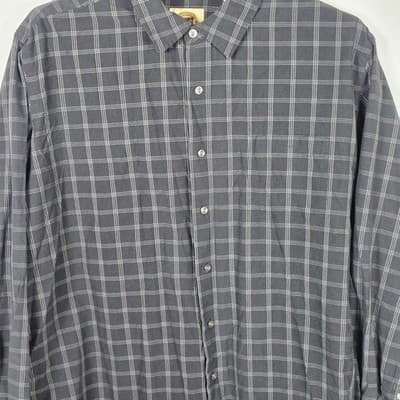 Pusser's West Indies Men's XL Windowpane Silk And Cotton Long Sleeve Shirt - Thumbnail 2