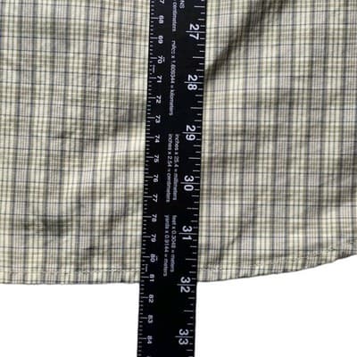 Eddie Bauer Men's XL- Tall Green Plaid Wrinkle Resistant Button Up Shirt - Thumbnail 6