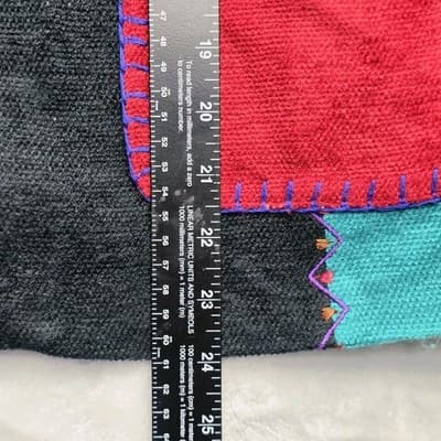 Koret Women's Large Petites Western Knit Patchwork Squares Jacket - Thumbnail 6