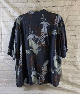 Tommy Bahama Men’s 2XB Hawaiian Tropical Short Sleeve Silk Shirt - Thumbnail 11