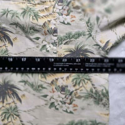 VTG Tommy Bahama Men's Medium 100% Silk Floral Hawaiian Aloha Palm Tree Shirt - Thumbnail 6