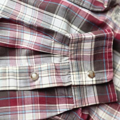 Vintage Levi's Mens Small Plaid Pearl Snaps Western Long Sleeve Button Up Shirt - Thumbnail 6