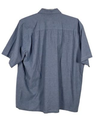 Dickie's Authentic Men's XL Blue Short Sleeve Button Up Shop Shirt - Thumbnail 7