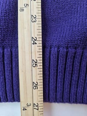 Vintage CHAPS Men’s XL Purple Long Sleeve Cable Knit Sweater - Thumbnail 8