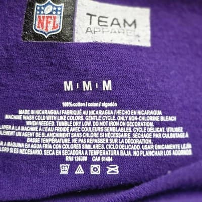 Minnesota Vikings Medium Purple Short Sleeve T-Shirt - Thumbnail 4