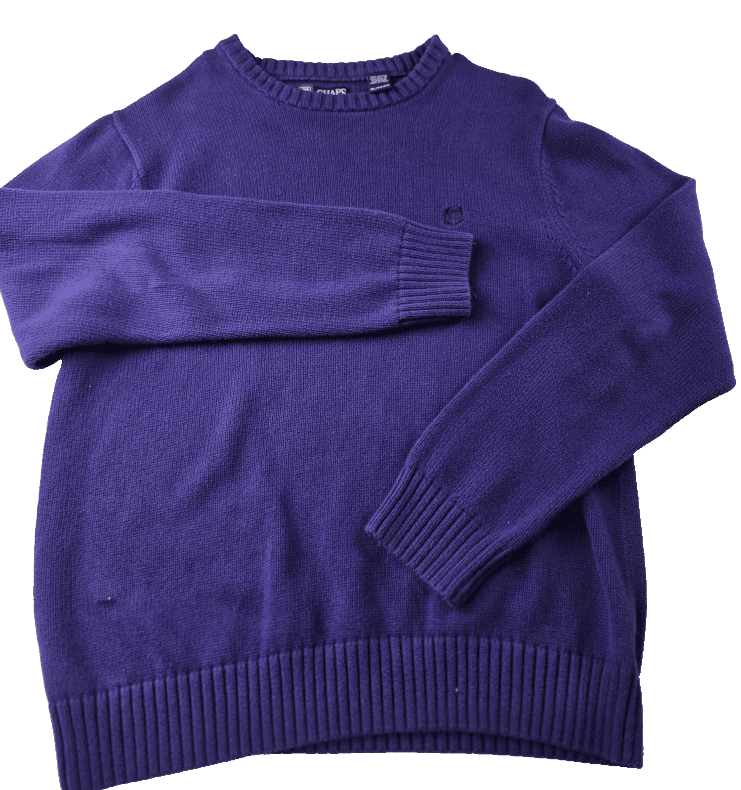 Vintage CHAPS Men’s XL Purple Long Sleeve Cable Knit Sweater - Image 1