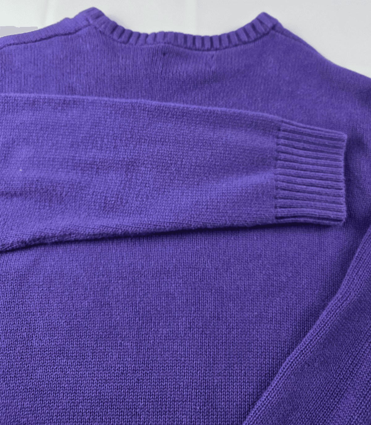 Vintage CHAPS Men’s XL Purple Long Sleeve Cable Knit Sweater - Thumbnail 7
