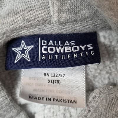 Dallas Cowboys Youth (20) Heather Gray Hoodie - Thumbnail 3