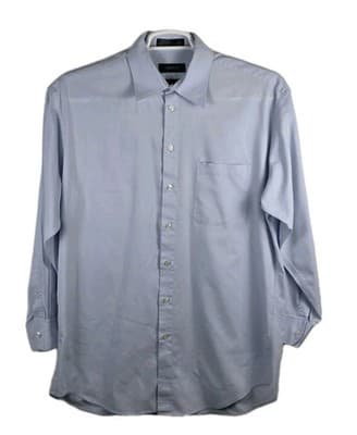 Liz Claiborne Men's Large 16- 32/33 Light Blue Long Sleeve Button Up Shirt - Image 1