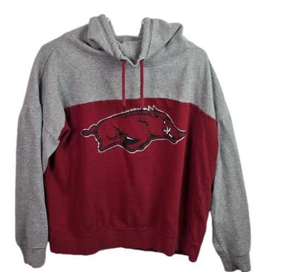 Colosseum Sweatshirt Womens XL Red Arkansas Razorbacks Long Sleeve Hoodie - Image 1