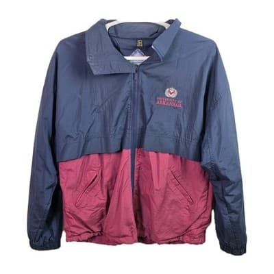 Vintage Gear For Sports Men's Large Arkansas Razorbacks Windbreaker - Image 1