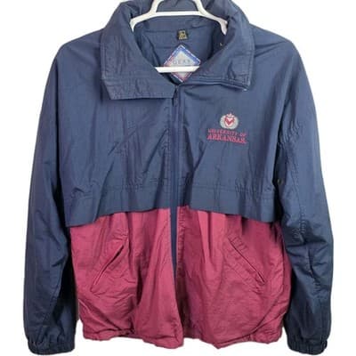 Vintage Gear For Sports Men's Large Arkansas Razorbacks Windbreaker - Thumbnail 2