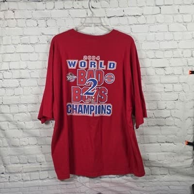 Vintage 2004 Men's 4XL Red Detroit Pistons NBA Championship T-Shirt - Thumbnail 4