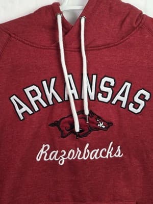 Arkansas Razorbacks Men's Small Red Hoodie * Missing Tag * - Thumbnail 2