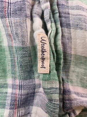 Weatherproof Men's XL Buffalo Check Linen Short Sleeve Button Up Shirt - Thumbnail 4