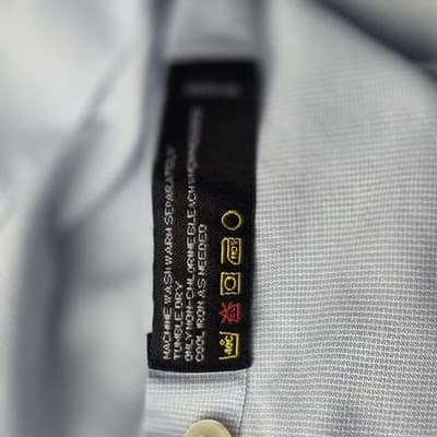 Liz Claiborne Men's Large 16- 32/33 Light Blue Long Sleeve Button Up Shirt - Thumbnail 4