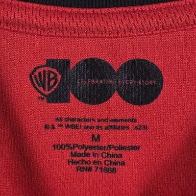 WB Men's Medium Red Looney Tunes Basketball Tank Top - Thumbnail 3