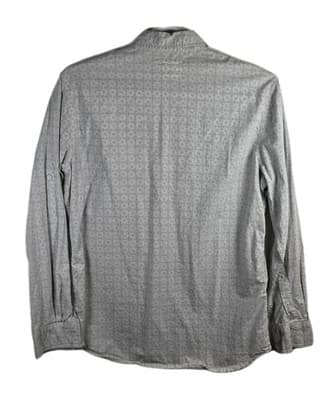 PDC Men's Large White Geometric Long Sleeve Button Up Shirt - Thumbnail 8