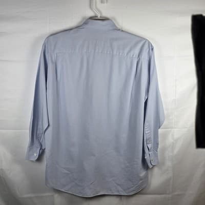 Liz Claiborne Men's Large 16- 32/33 Light Blue Long Sleeve Button Up Shirt - Thumbnail 6