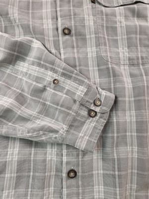 Weatherproof Men's XL Gray Plaid Vented Outdoor Fishing Shirt - Image 1