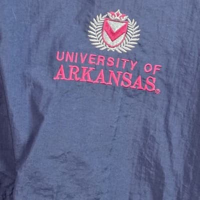 Vintage Gear For Sports Men's Large Arkansas Razorbacks Windbreaker - Thumbnail 3