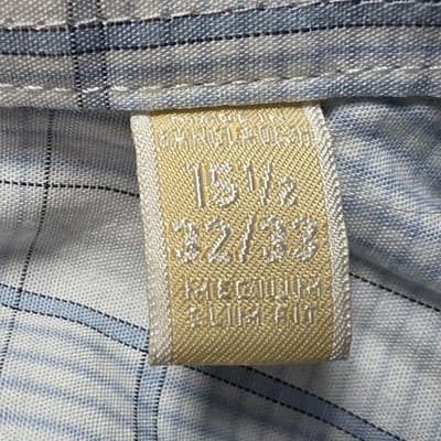 Michael Kors Shirt Men's Blue Medium 15.5 -32/33 Slim Fit Stretch Long Sleeve - Thumbnail 4
