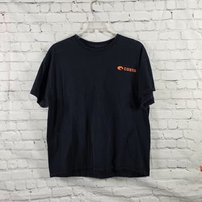Costa Del Mar Men's XL Navy Blue"Born On The Water" Short Sleeve T-Shirt - Image 1