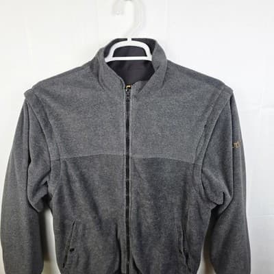 Foot Joy Men's XL Golf Jacket Reversible Black / Gray With Removeable Sleeves - Thumbnail 7