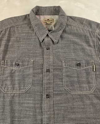 Woolrich Men's XL Dark Grey Short Sleeve Button Up Shirt - Image 1