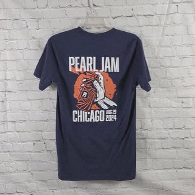 Pearl Jam Men's Small Blue 2024 Chicago S/S Concert T-Shirt - Thumbnail 8