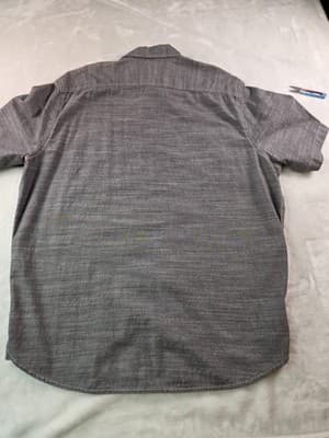Woolrich Men's XL Dark Grey Short Sleeve Button Up Shirt - Thumbnail 7