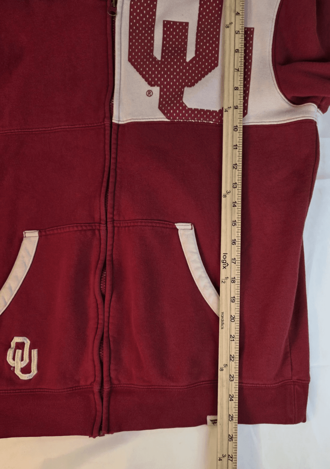 Vintage Fanatics Oklahoma Sooners Adult Medium Red Full Zip Hoodie - Thumbnail 9