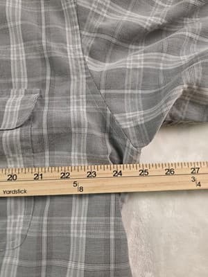 Weatherproof Men's XL Gray Plaid Vented Outdoor Fishing Shirt - Thumbnail 5