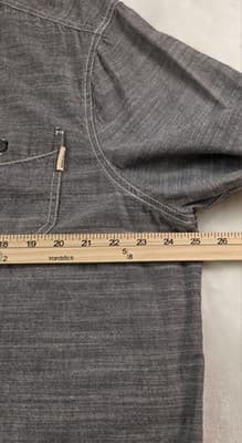 Woolrich Men's XL Dark Grey Short Sleeve Button Up Shirt - Thumbnail 5