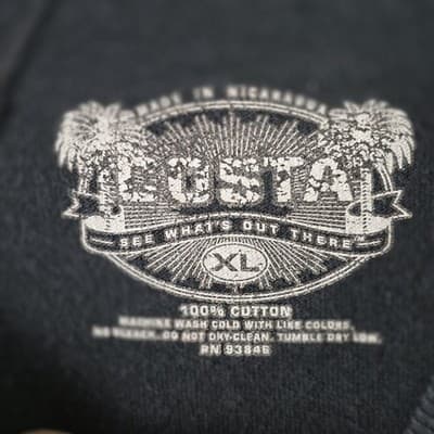 Costa Del Mar Men's XL Navy Blue"Born On The Water" Short Sleeve T-Shirt - Thumbnail 4