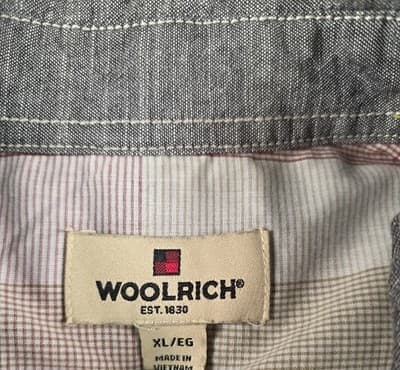 Woolrich Men's XL Dark Grey Short Sleeve Button Up Shirt - Thumbnail 3